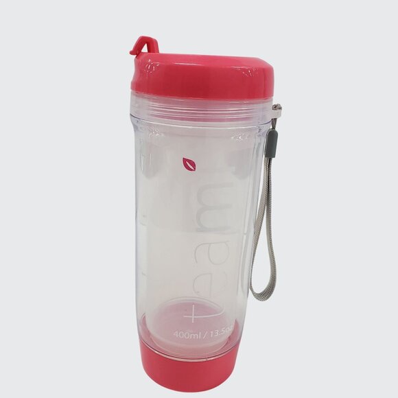 Teami 400ml Clear & Pink BPA-Free Portable Tea Infuser Bottle With Lid & Strap - Picture 4 of 12